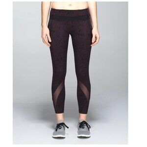 LULULEMON Inspire Tight II Full on Luxtreme sz 8 Star Crushed Blk Cherry